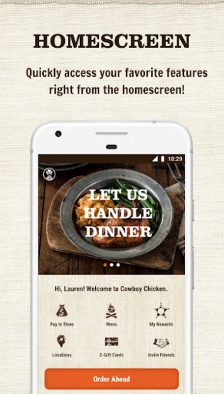 Cowboy Chicken for Android - Easy Ordering and Rewards