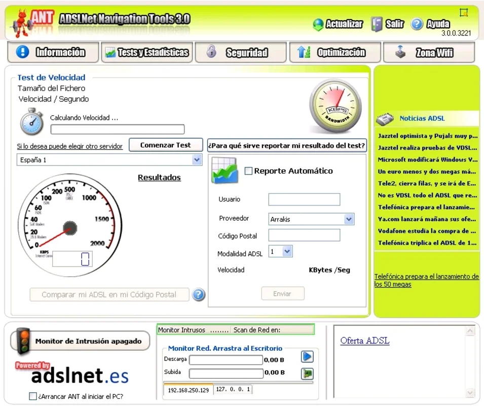 ADSLNet Navigation Tools for Windows - Essential Tools for ADSL Connection