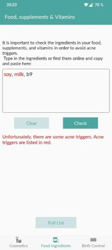 Acne Safe for Android - Identify Pore-Clogging Ingredients