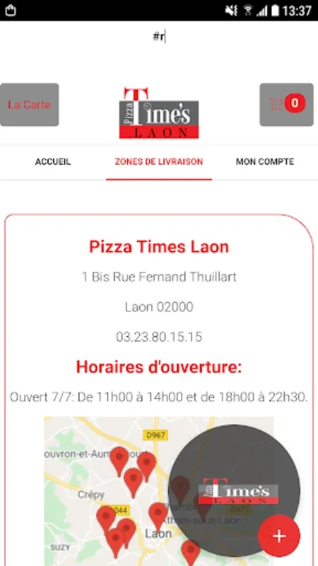 Pizza Times Laon on Android: Easy Online Ordering