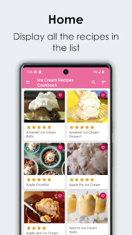 Ice Cream Recipes Cookbook for Android - 350+ Recipes at Your Fingertips