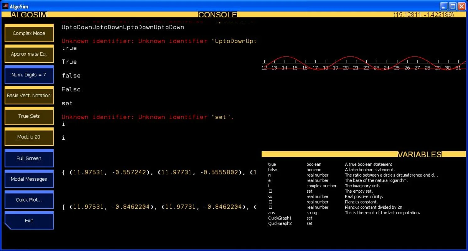 AlgoSim for Windows - Advanced Math Software