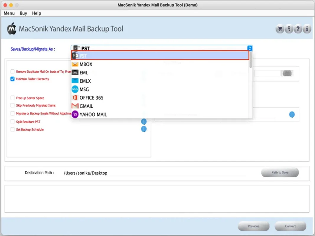 MacSonik Yandex Mail Backup Tool for Mac - Efficient Backup Solution