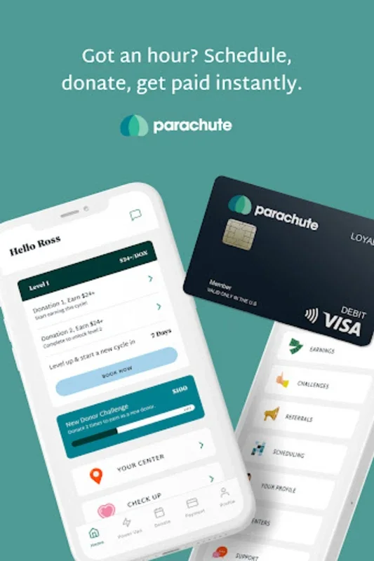 Parachute for Android - Plasma Donation Earning Platform