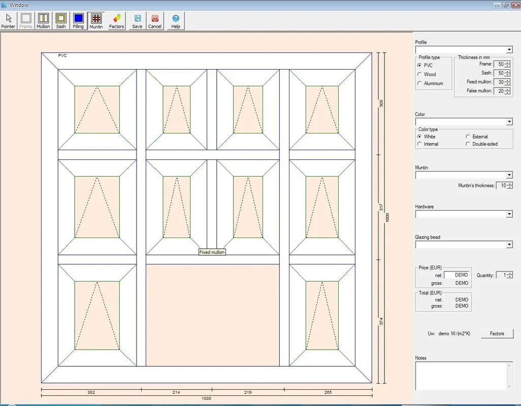 PVC Windows Designer for Windows - Custom Window Design Tool