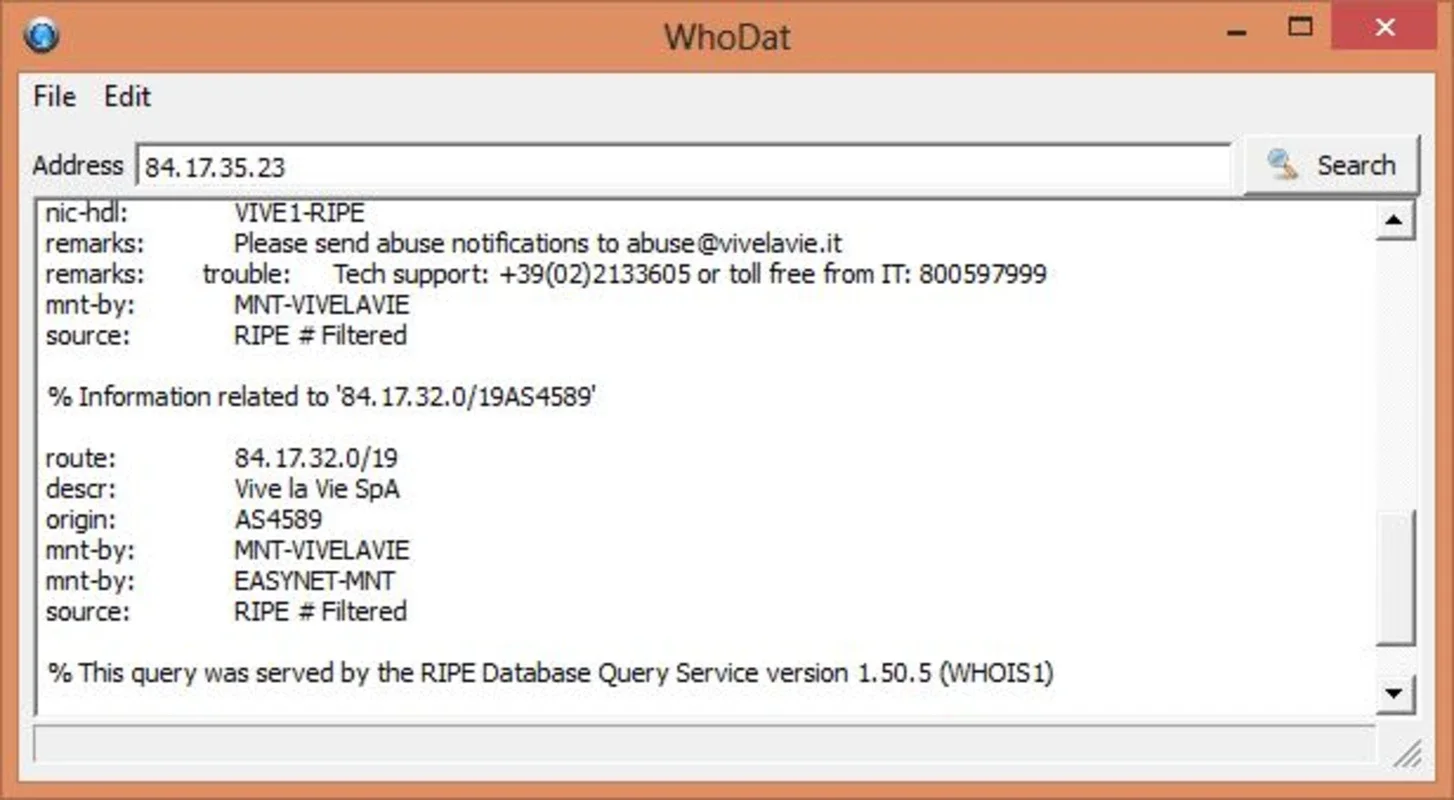 WhoDat Portable for Windows - Get WHOIS Info Easily