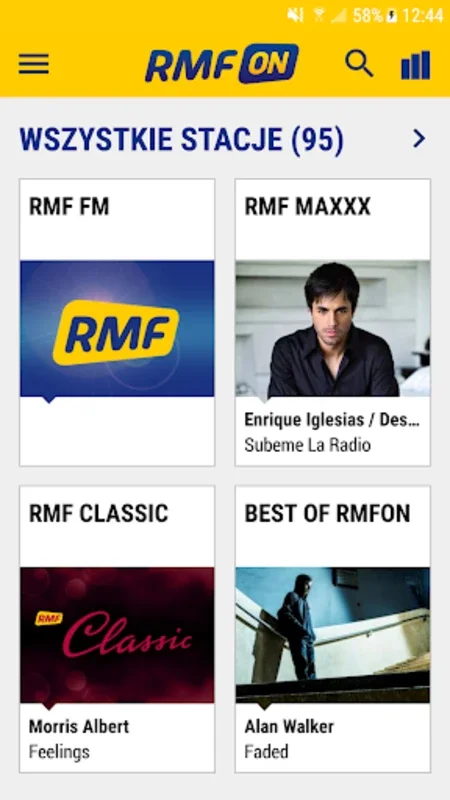 RMFon.pl for Android - Stream 80+ Radio Genres