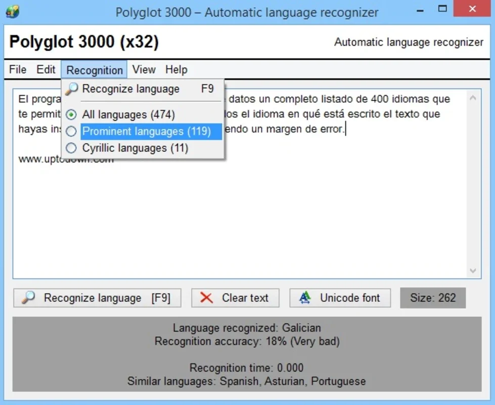 Polyglot 3000: Instant Language Identification for Windows