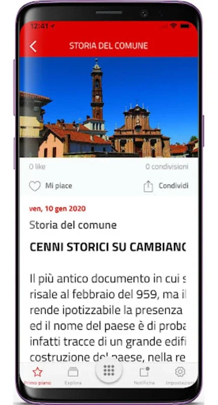 MyCambiano for Android: Streamlining Municipal - Citizen Interactions