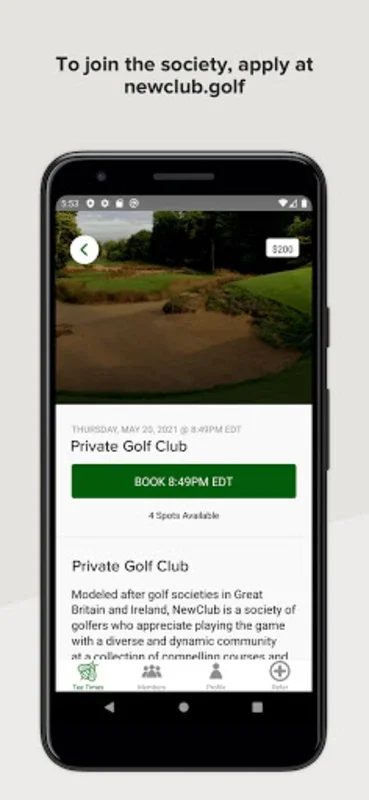 NewClub for Android - Connect with Golfers and Celebrate