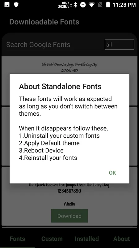 GxFonts - Custom fonts for Samsung Galaxy on Android: Easy Font Customization