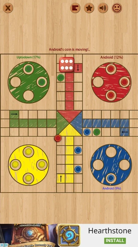 Ludo Parchis Classic Woodboard for Android - Play with Friends or AI