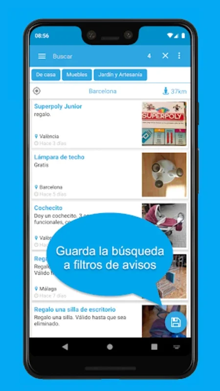 Lo recojo - donar y reciclar c for Android: Find Free Items