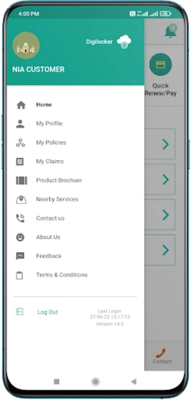 New India Customer for Android - Manage Insurance On-the-Go