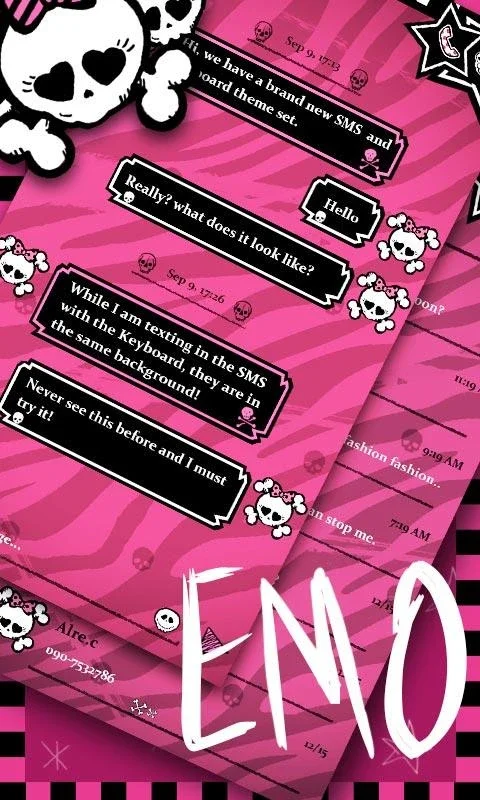 Emo for Android - A Stylish Theme for GO SMS