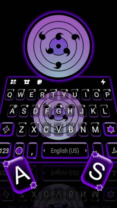 Purple Sharingan Background for Android: Enhance Typing