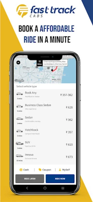 Fasttrack for Android - Reliable Taxi Booking App