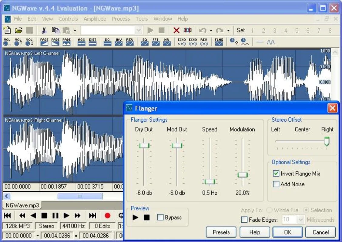 NGWave for Windows - Edit mp3/wav Files Easily