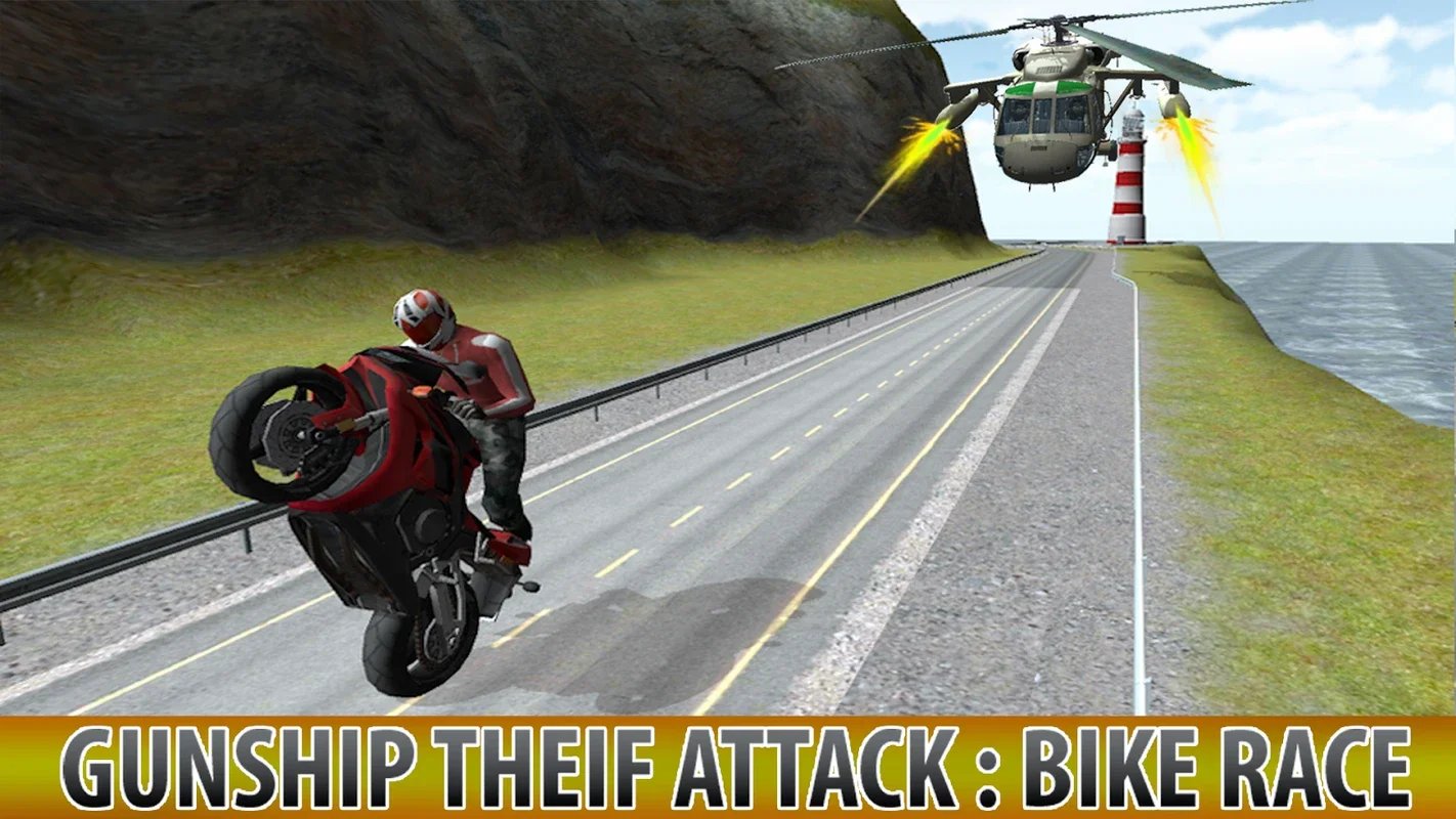 Gunship Thief Attack:Bike Race for Android - Thrilling Racing Experience