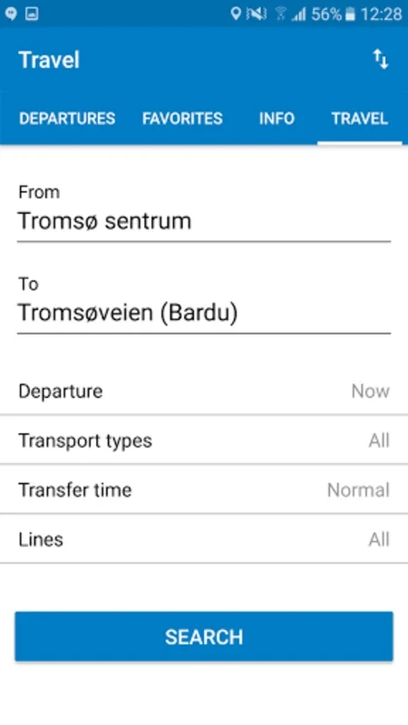 Troms Reise for Android: Your Public Transport Guide