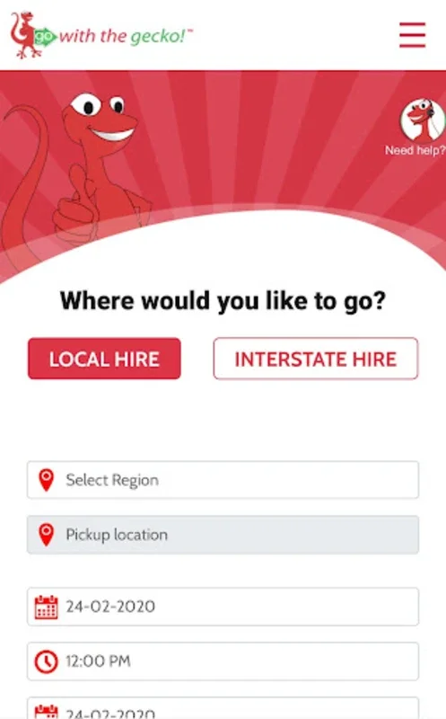 Go With The Gecko for Android - Effortless Vehicle Rental