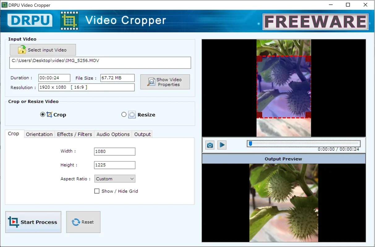 DRPU Video Cropper Freeware Software for Windows