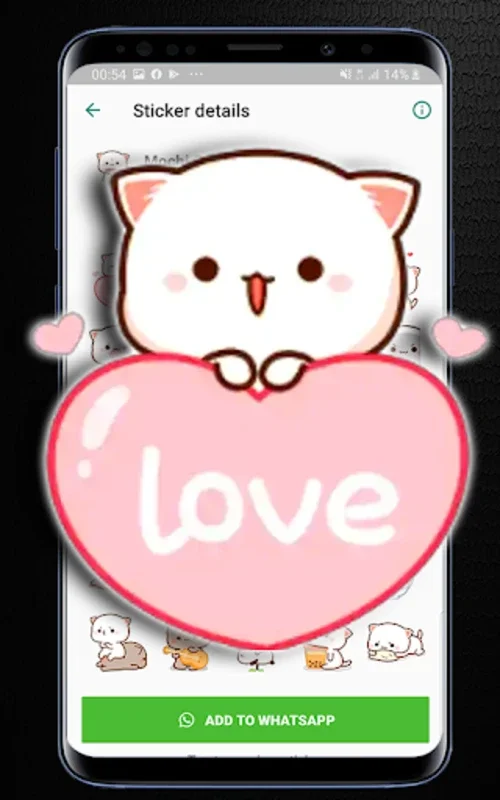 Mochi Peach Cat Stickers whats for Android - Expressive Messaging