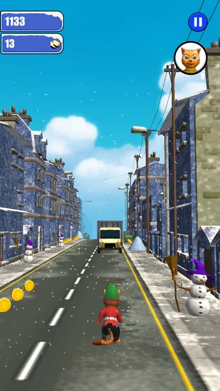 Leo Cat Ice Run - Frozen City for Android: A Snowy Adventure