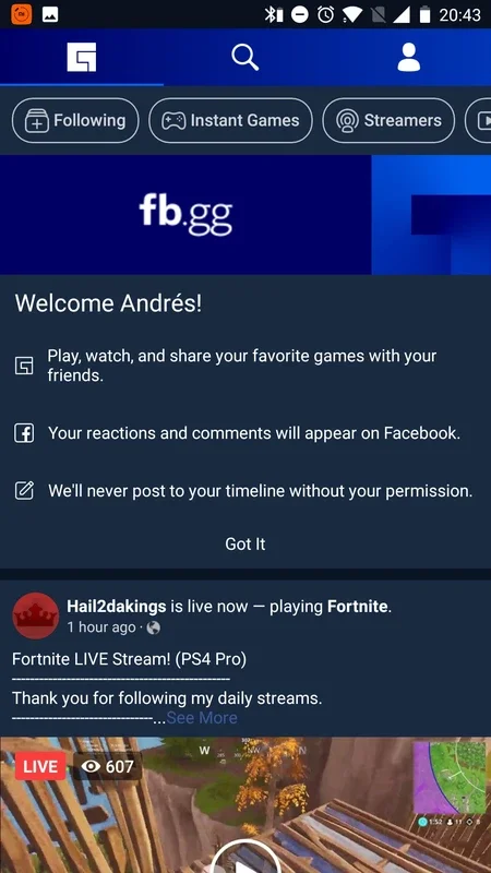 Facebook Gaming for Android - Stream and Watch Games