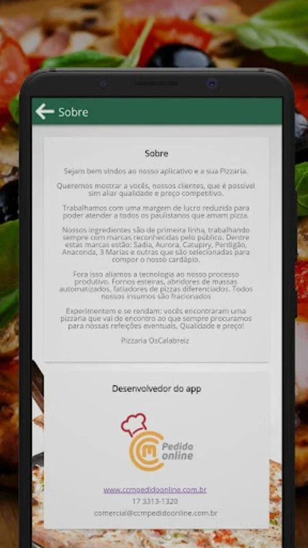 Pizzaria OsCalabreiz for Android - Streamlined Pizza Ordering