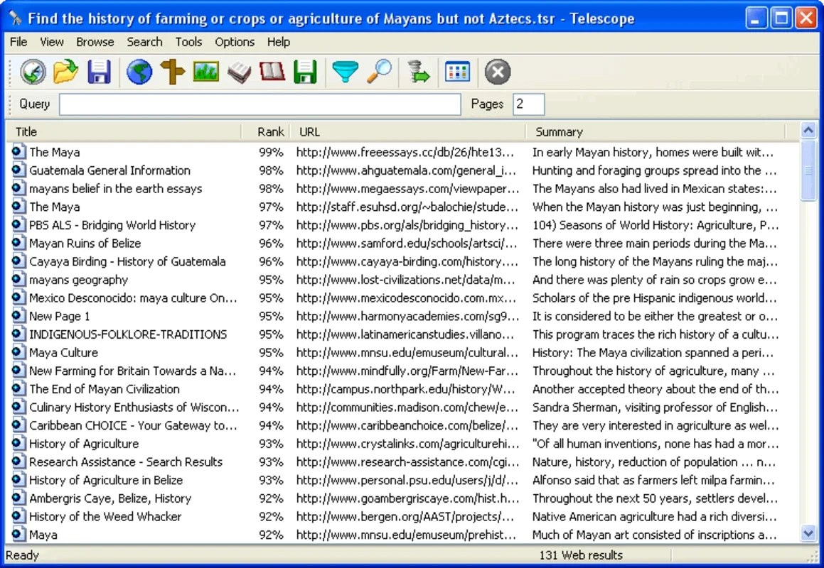 Telescope for Windows - A Powerful Web Search Tool