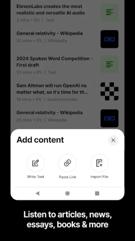 ElevenLabs Reader for Android - Lifelike Audio in 32+ Languages