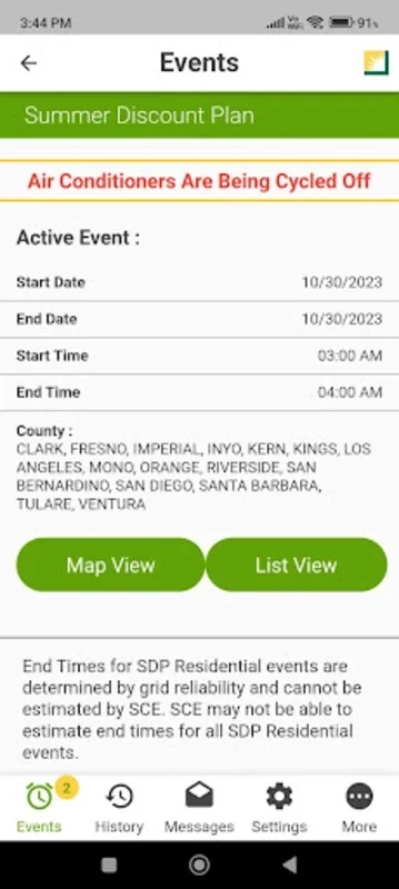 SCE DR Alerts for Android - Optimize Energy Usage