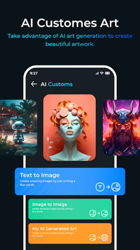 AI Generated Art for Android - Transform Text to Images