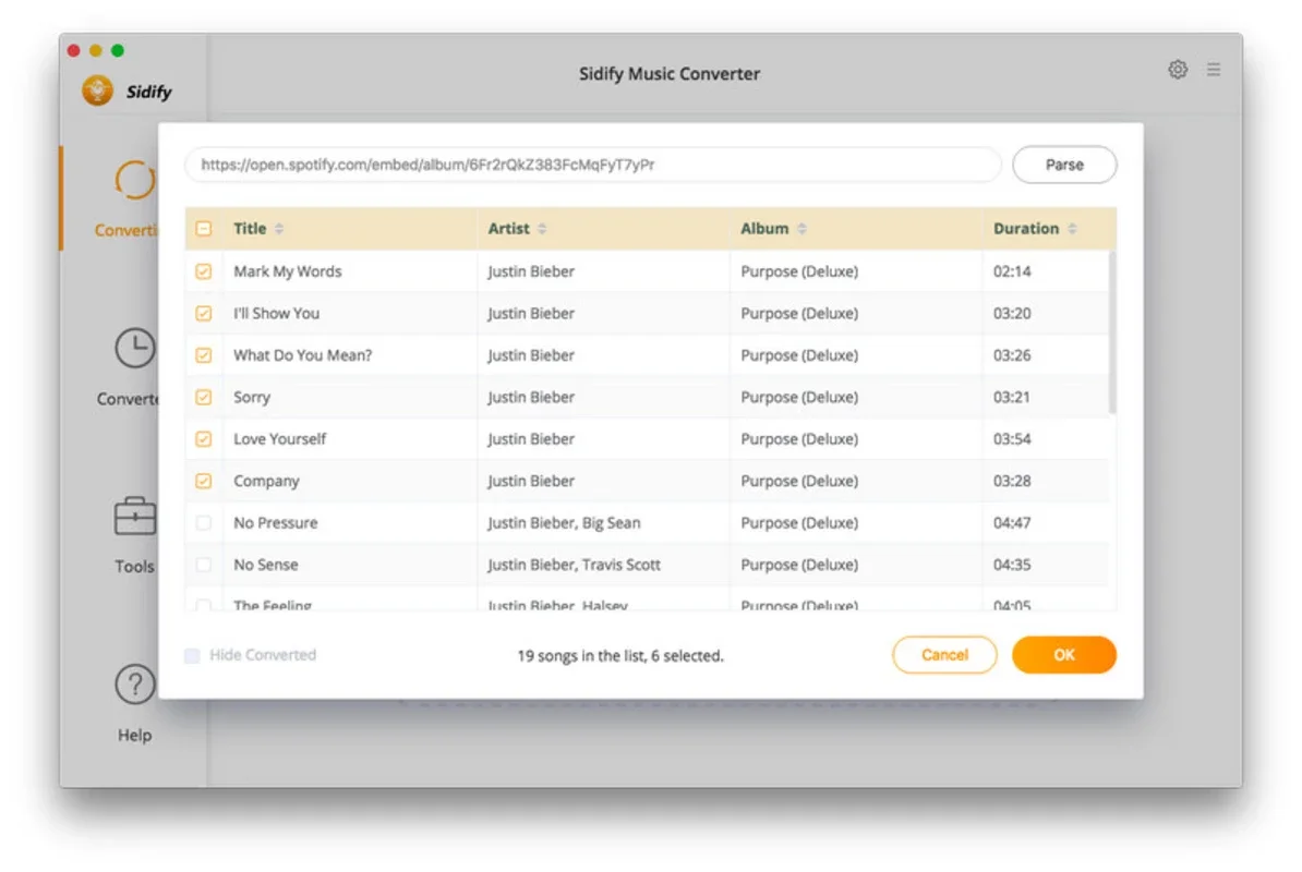 Sidify Music Converter for Spotify for Mac - Effortless Spotify Song Downloads