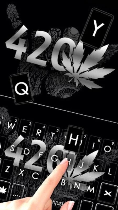 Metal Weed 420 Keyboard Theme for Android - Customizable & Smart