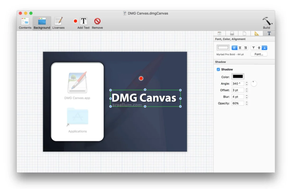 DMG Canvas for Mac - Customize Disc Image Look