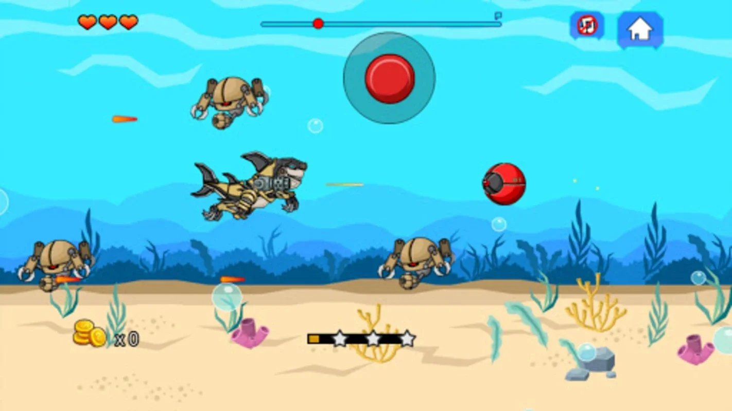 Robot Shark Attack for Android: Engaging Battle Experience