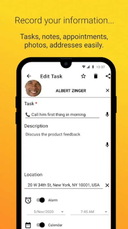 Personizer for Android - Manage Customer Relationships Easily