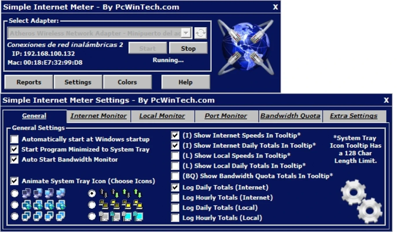 Simple Internet Meter for Windows - Monitor Bandwidth and Performance