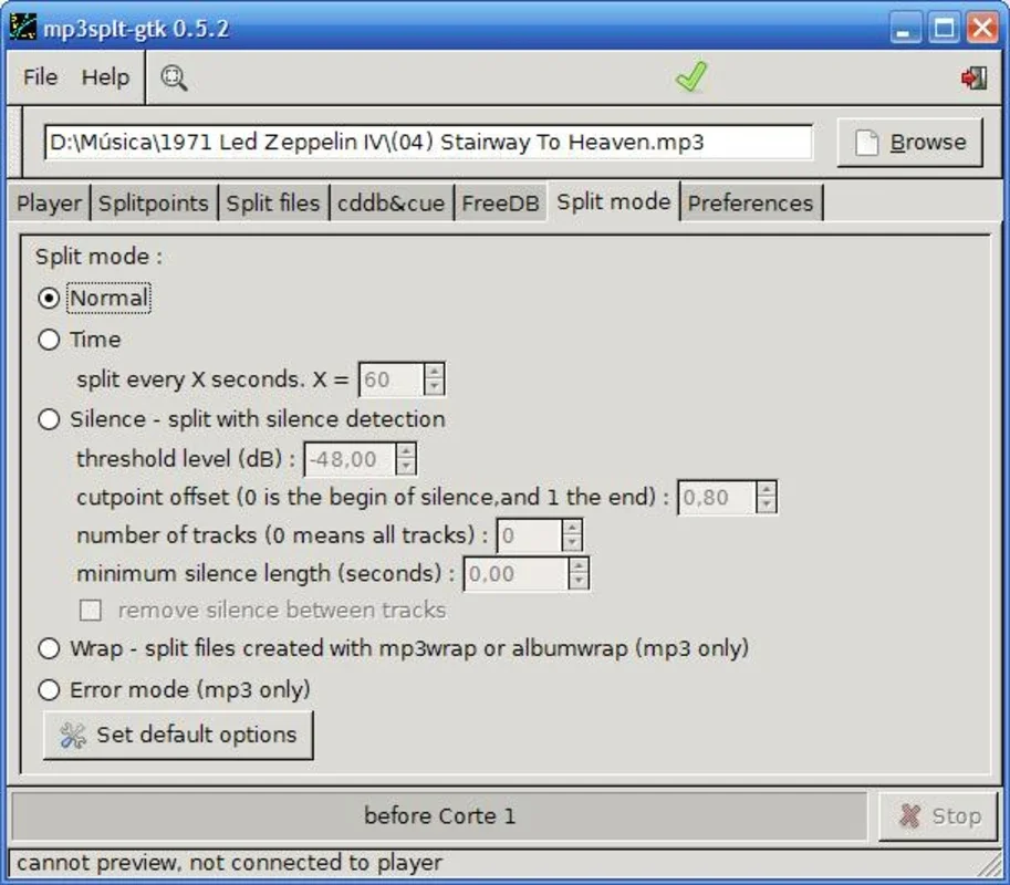 Mp3splt - gtk for Windows: Efficient Audio Splitting