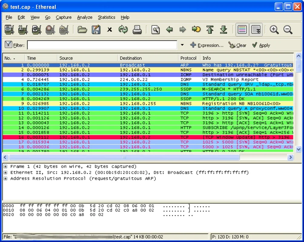 Ethereal for Windows - Network Packet Analysis