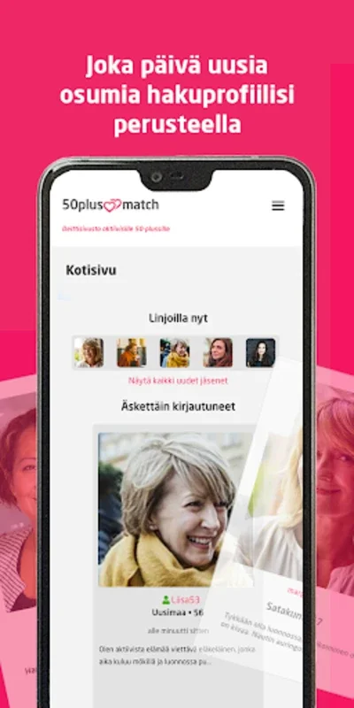 50PlusMatch Suomi for Android - Find Love After 50