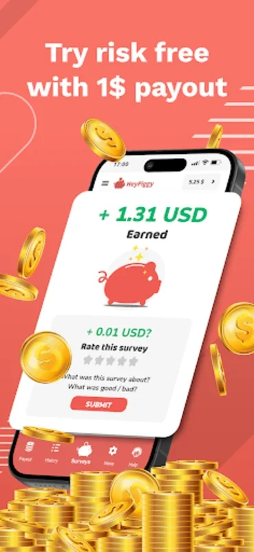 heypiggy for Android - Earn Rewards via Surveys