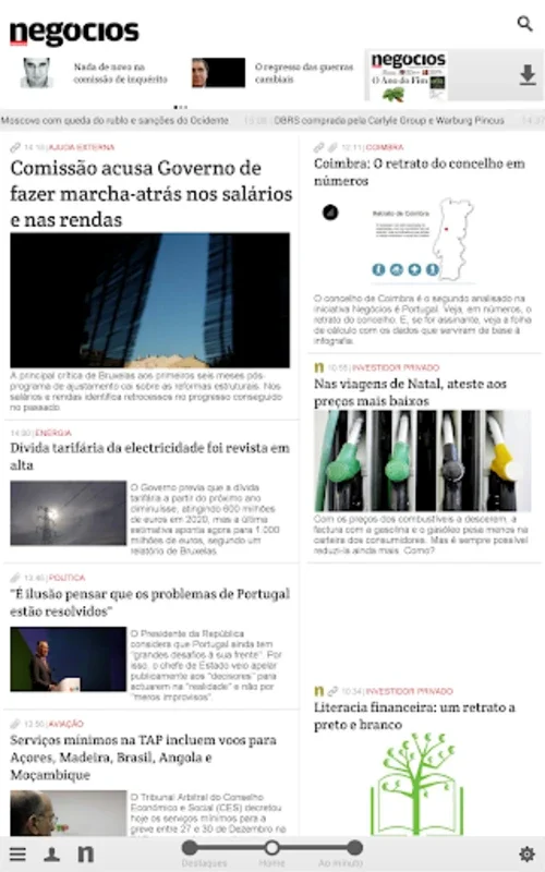 Negócios for Android: Stay Informed with Business News