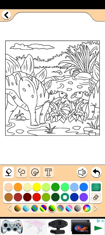 Dino Coloring Game: Android App for Dinosaur Coloring and Drawing