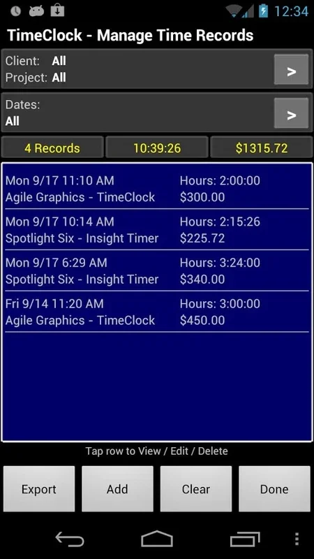 TimeClock for Android - Simplify Time Tracking