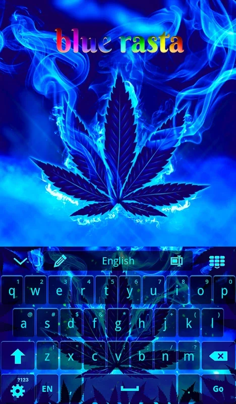 Blue Weed Rasta Keyboard for Android - Enhance Your Typing