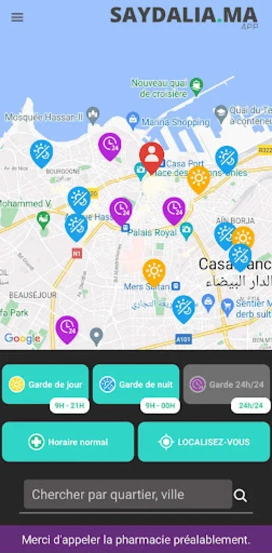 Saydalia - Pharmacies de garde for Android: Find Moroccan Pharmacies Anytime