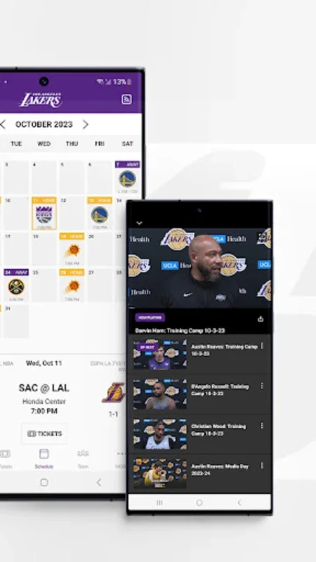 LA Lakers Official App for Android - Get Lakers Updates on the Go